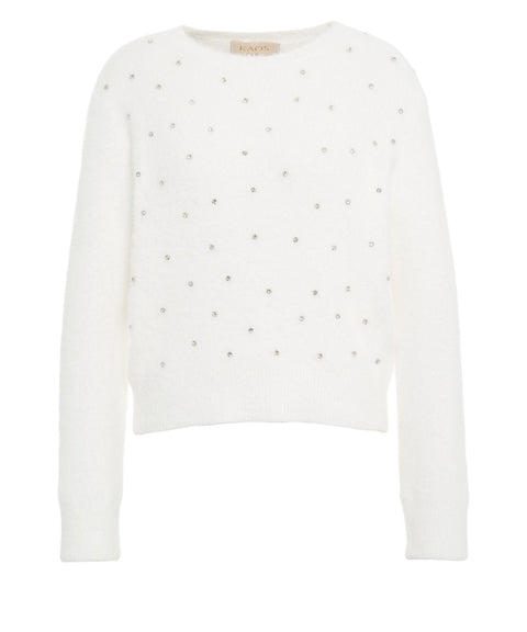 Pullover mit Strass-Applikation