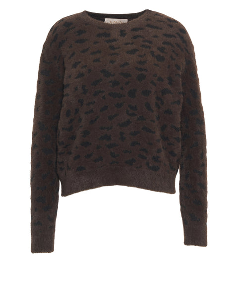 Strickpullover mit Animal-Print