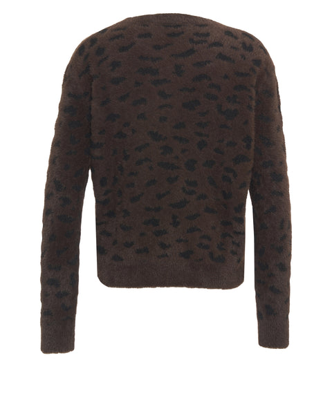 Strickpullover mit Animal-Print