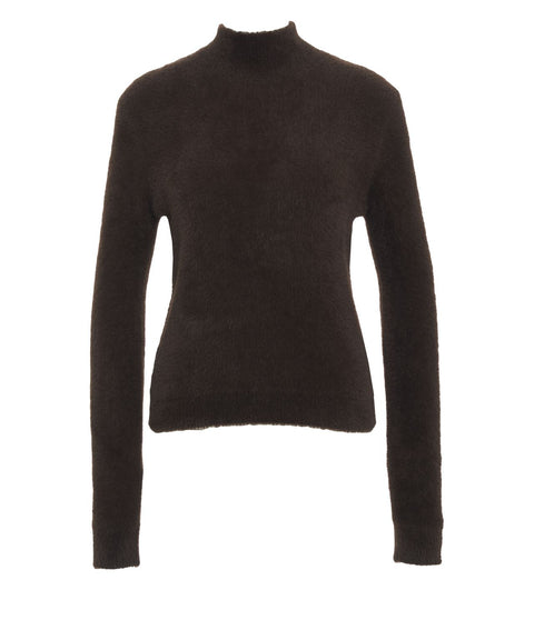 Maglione in maglia con collo alto