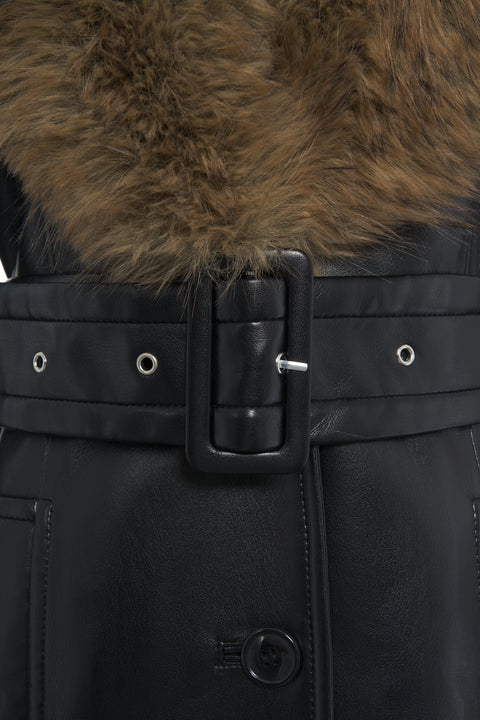 Cappotto in ecopelle 'Estella'