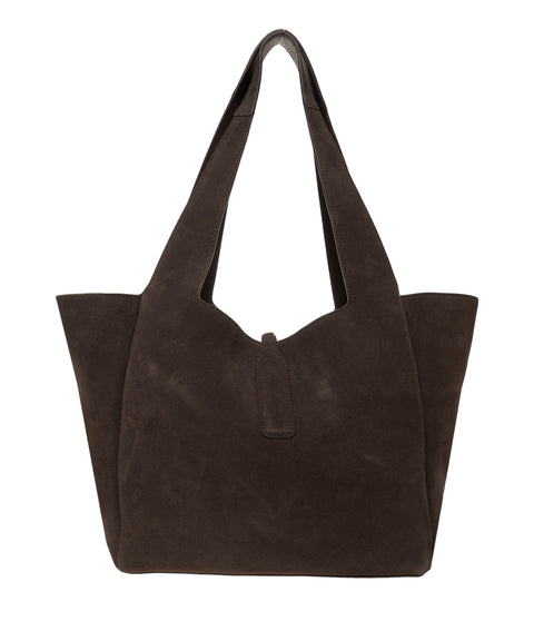 Shopper in pelle scamosciata