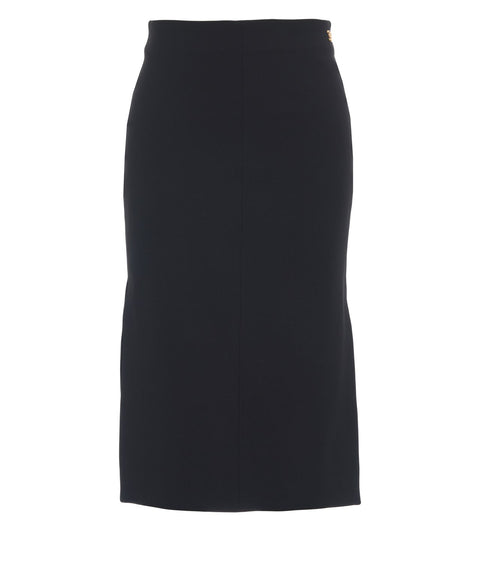 Midi skirt with logo details