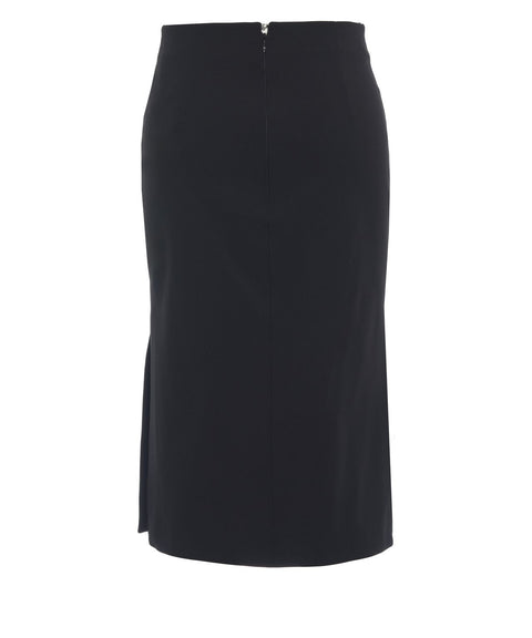 Midi skirt with logo details