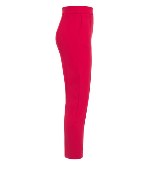 High-waist slim fit trousers