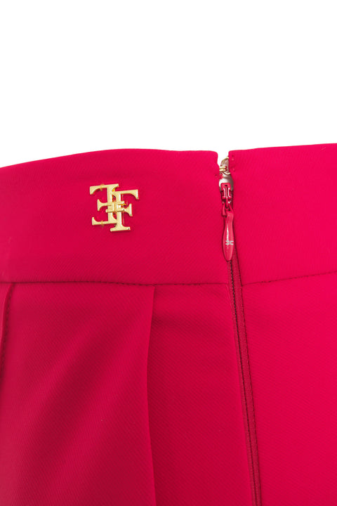 High-waist slim fit trousers