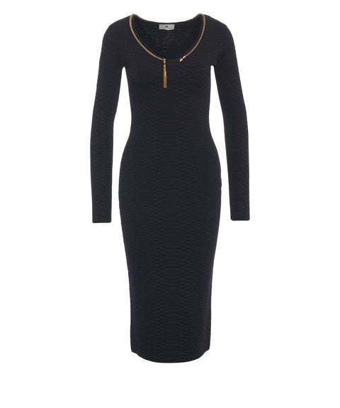 Midikleid mit Kettendetail