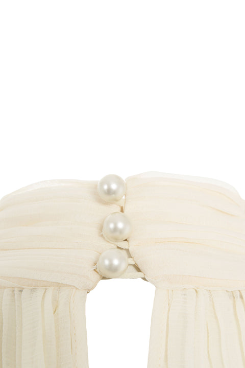Blouse with pleated folds