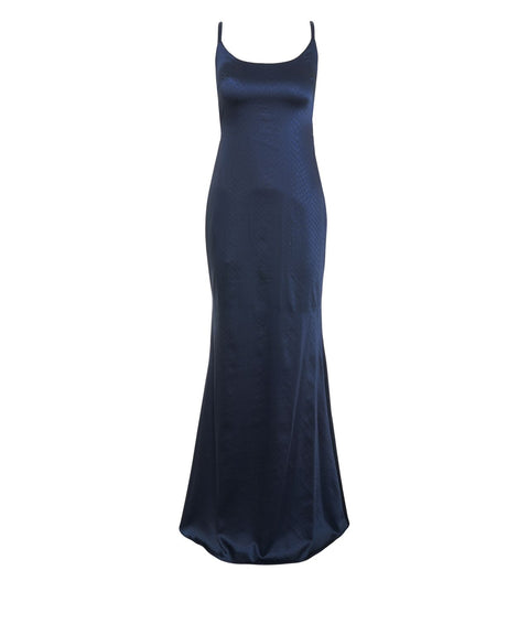 Maxikleid mit Schlangen-Optik