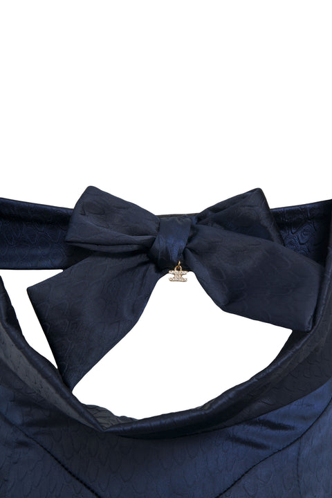 Maxikleid mit Schlangen-Optik