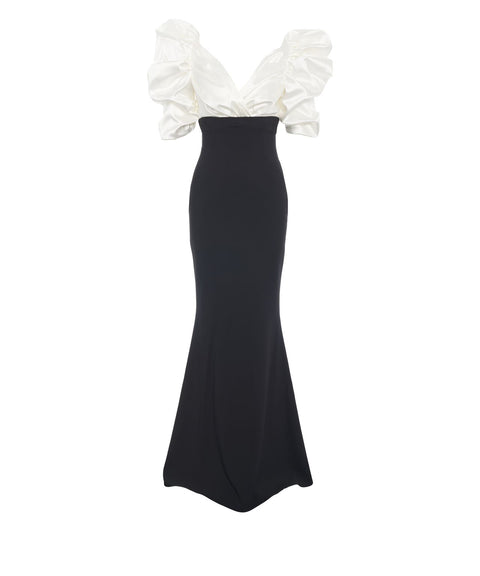 Maxikleid mit Puffärmel