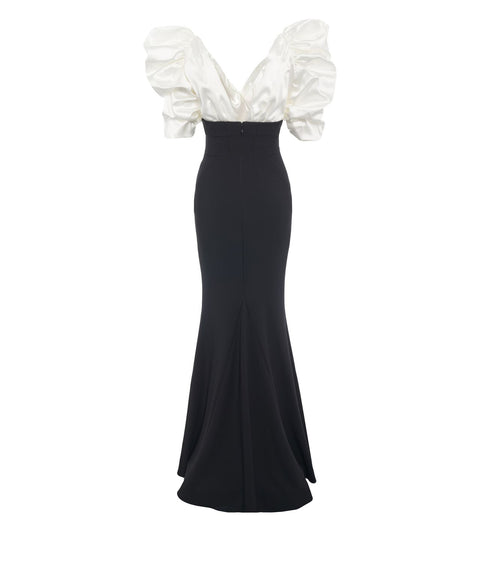 Maxikleid mit Puffärmel