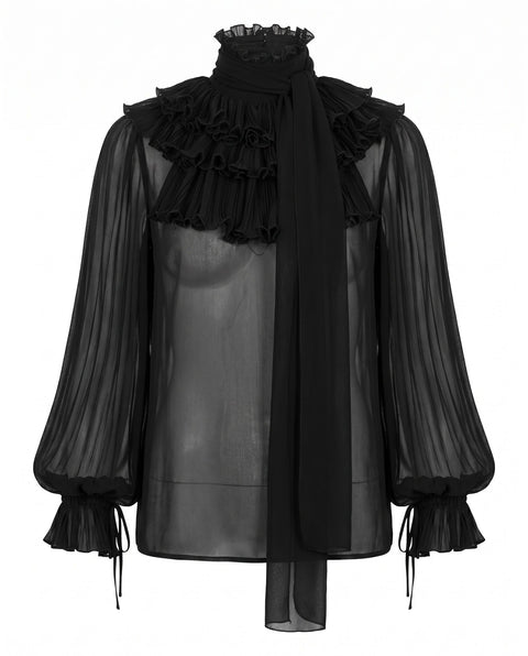 Blouse with ruffle details