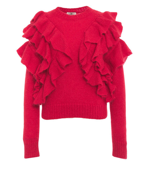 Pullover mit Rüschendetails