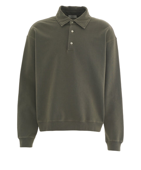 Sweatshirt mit Polokragen