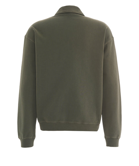 Sweatshirt mit Polokragen