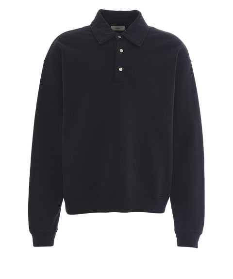 Felpa con colletto polo