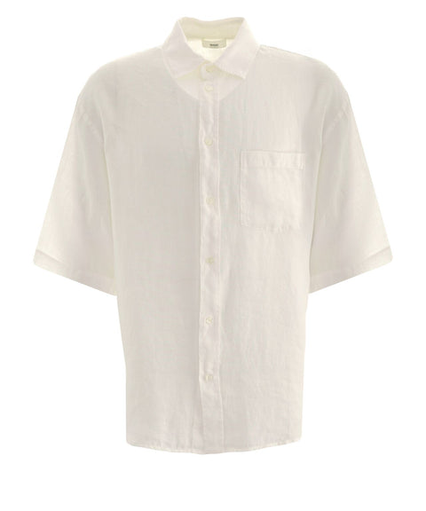 Camicia a maniche corte in lino