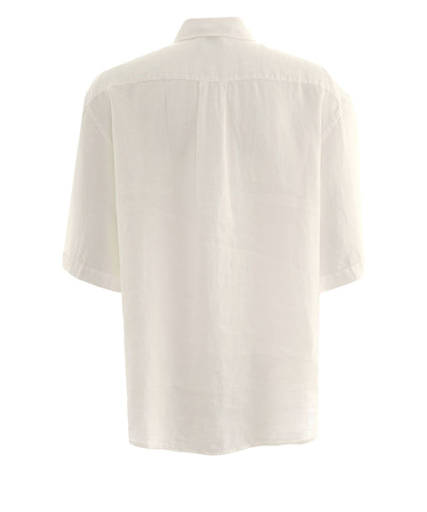 Camicia a maniche corte in lino