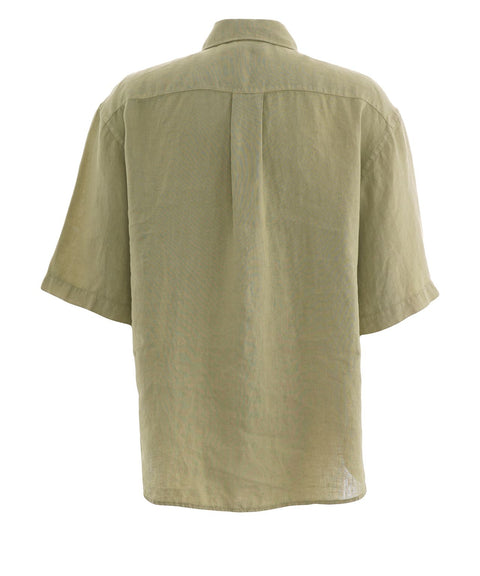 Camicia a maniche corte in lino