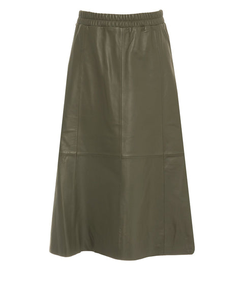 Leather midi skirt 'Nahee'