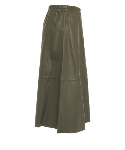 Leather midi skirt 'Nahee'