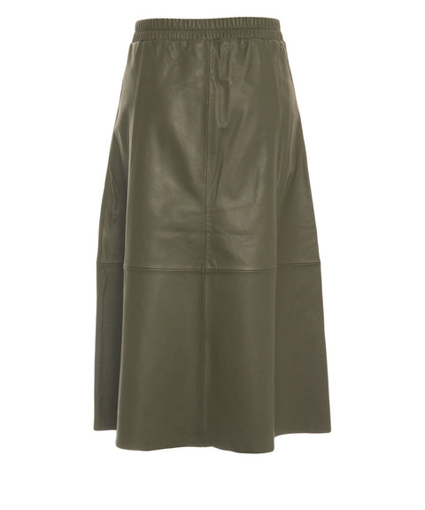 Leather midi skirt 'Nahee'