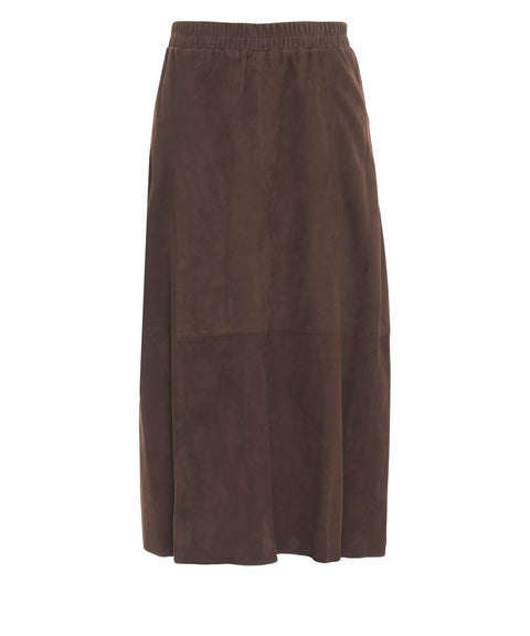 Suede midi skirt 'Nahee'