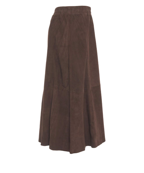 Suede midi skirt 'Nahee'