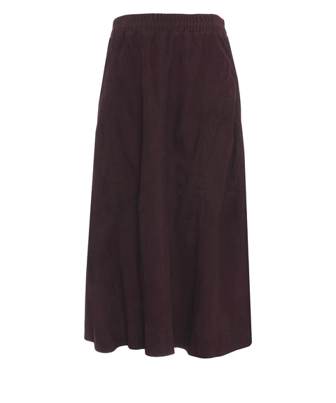 Suede midi skirt 'Nahee'