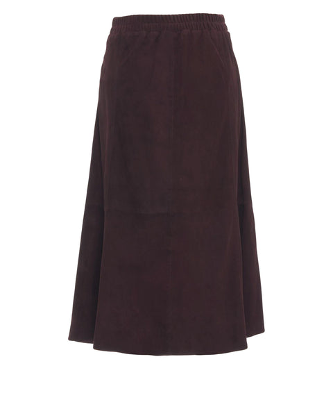 Suede midi skirt 'Nahee'