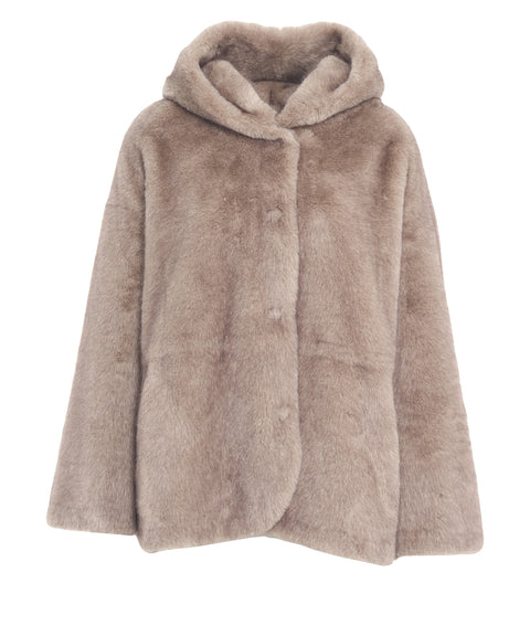 Jacke aus Kunstpelz