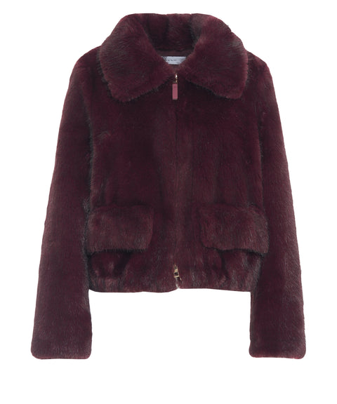 Jacke aus Kunstpelz