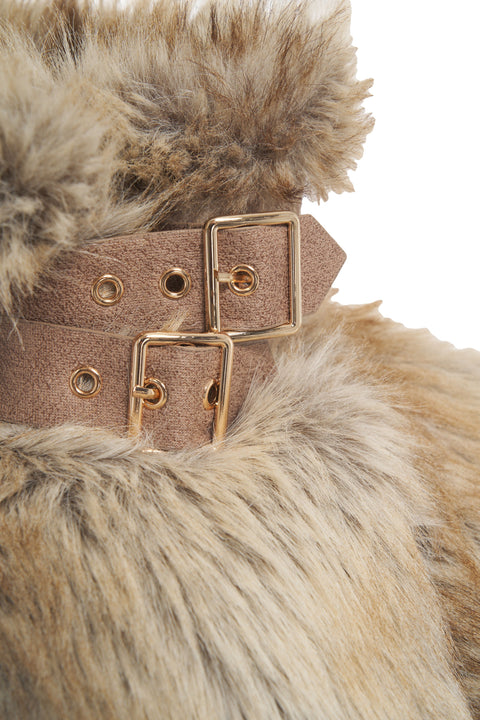 Faux fur jacket