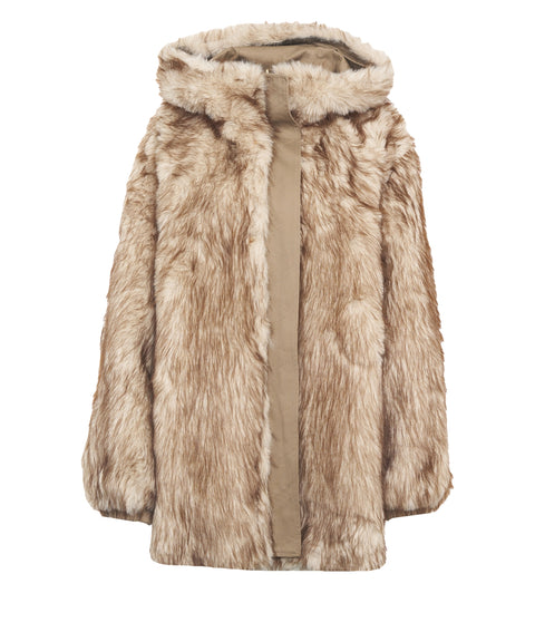 Parka con bordo in pelliccia staccabile