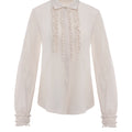 Blusa in seta con dettagli in ruches