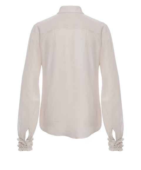 Bluse aus Seide mit Rüschendetails