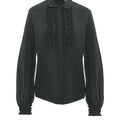 Silk blouse with ruffle details