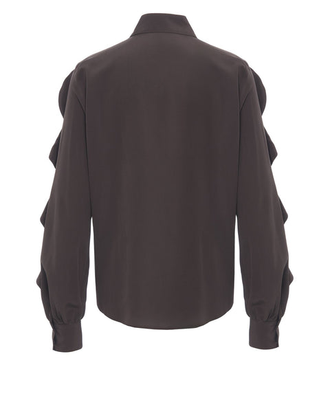 Bluse aus Seide mit Rüschendetails