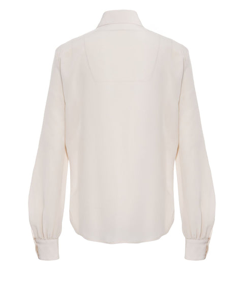 Blusa in seta con ruches