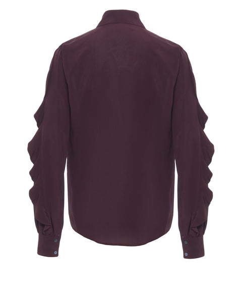 Bluse aus Seide mit Rüschendetails