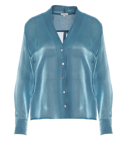 Blusa con scollo a v