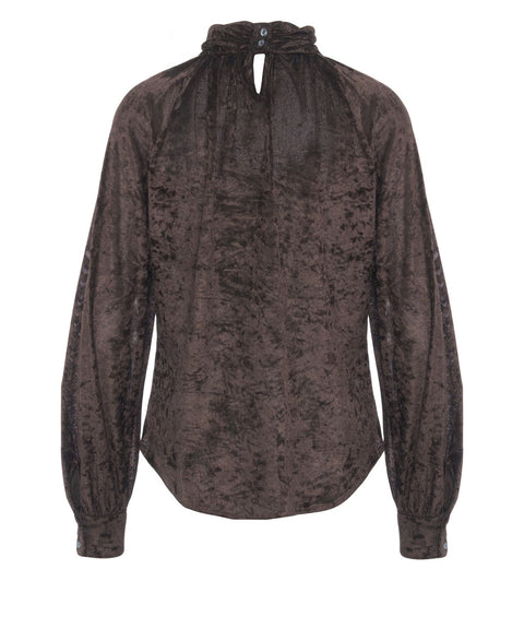 Bluse mit Stehkragen