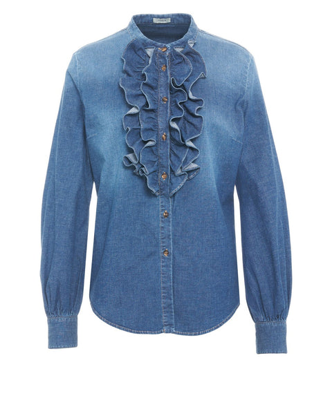 Camicia con dettagli con volant