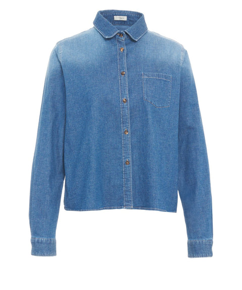 Camicia con taschino applicato sul petto
