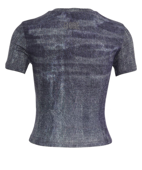 T-shirt effetto denim