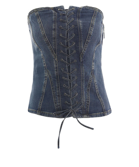 Bustier-Top aus Denim