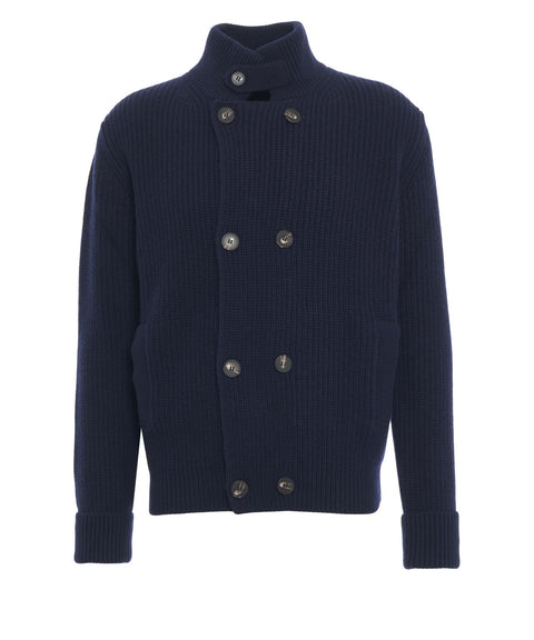Cardigan con collo alto