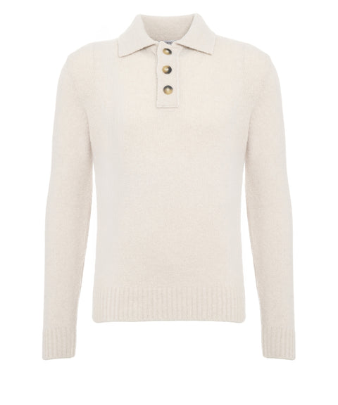 Wool polo sweater