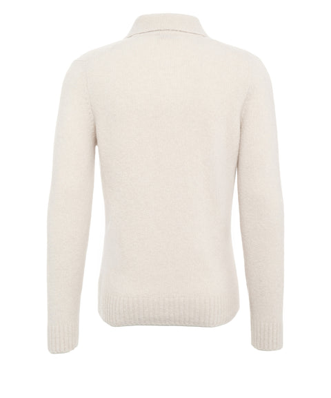 Wool polo sweater